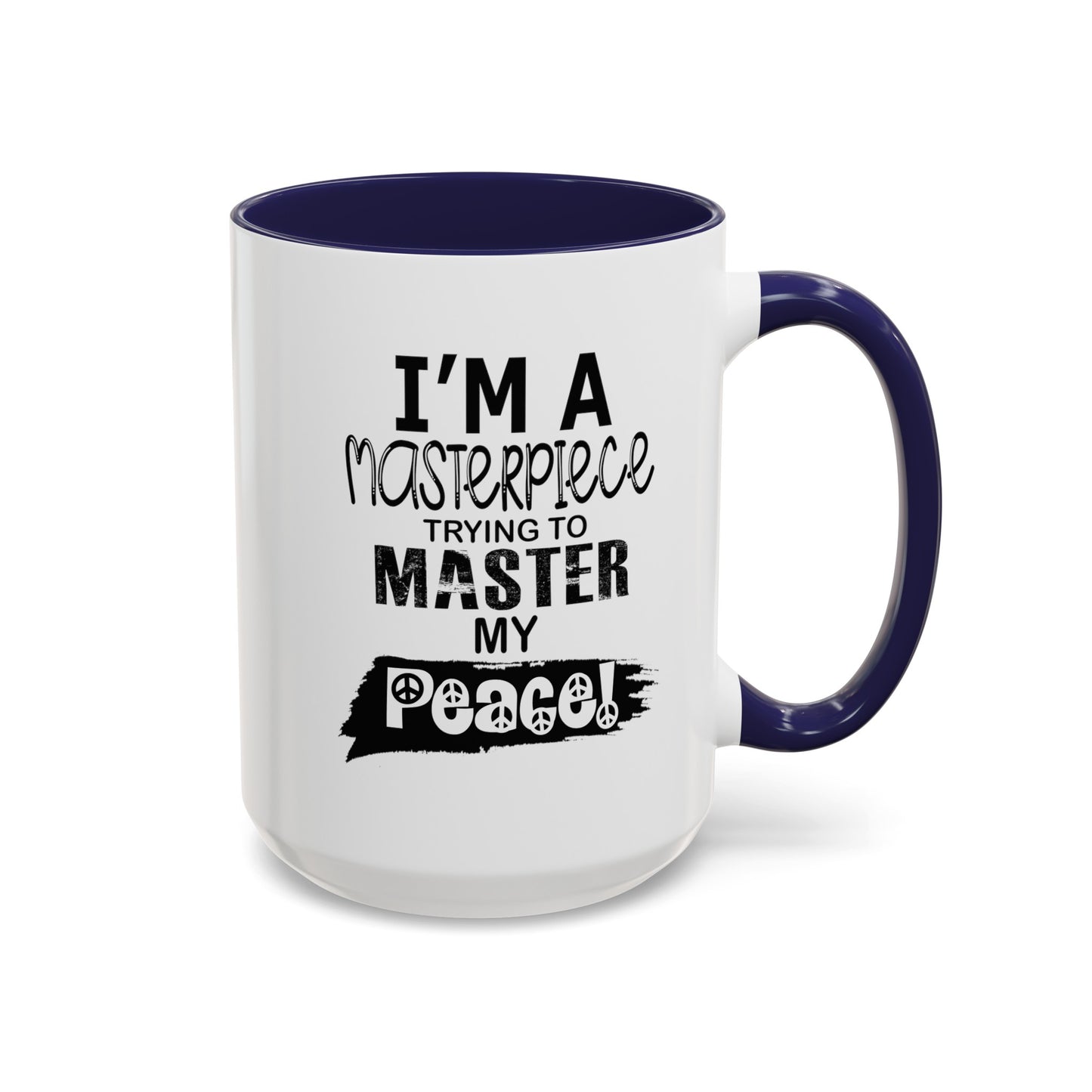 Master Peace-Black-Accent Coffee Mug (11, 15oz)