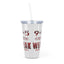 9 to 5-Plastic Tumbler with Straw, 20oz