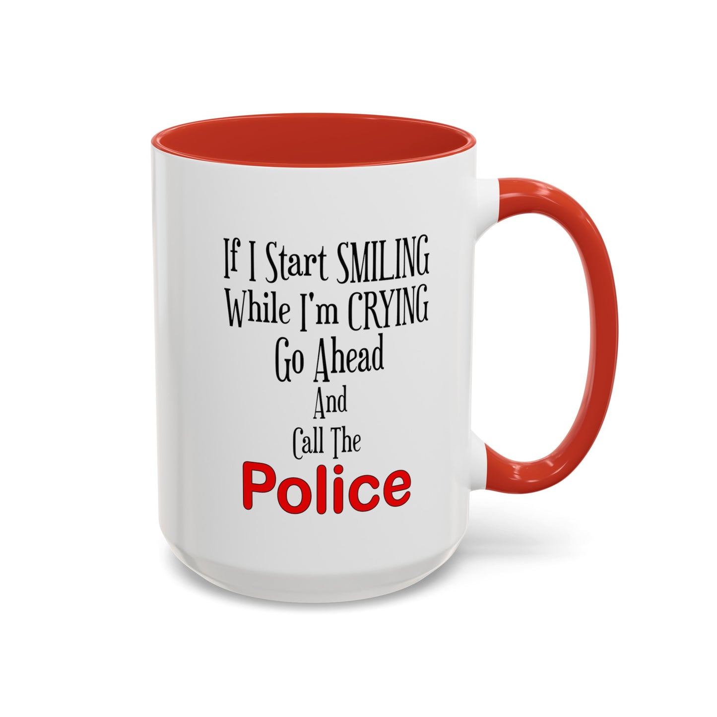 Smiling-Crying-Accent Coffee Mug (11, 15oz)