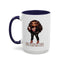 Standing on Business-Brown Woman-Accent Coffee Mug (11, 15oz)