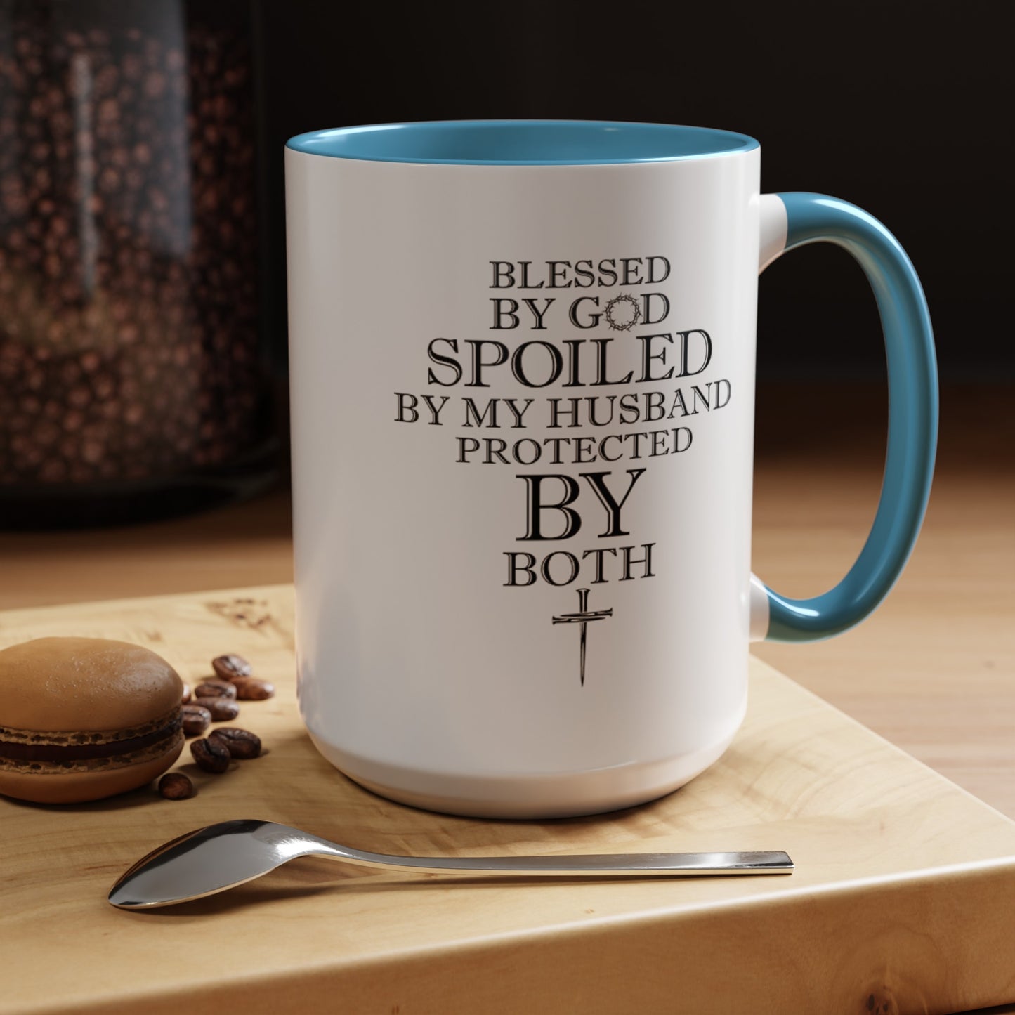 Blessed by God-Accent Coffee Mug (11, 15oz)