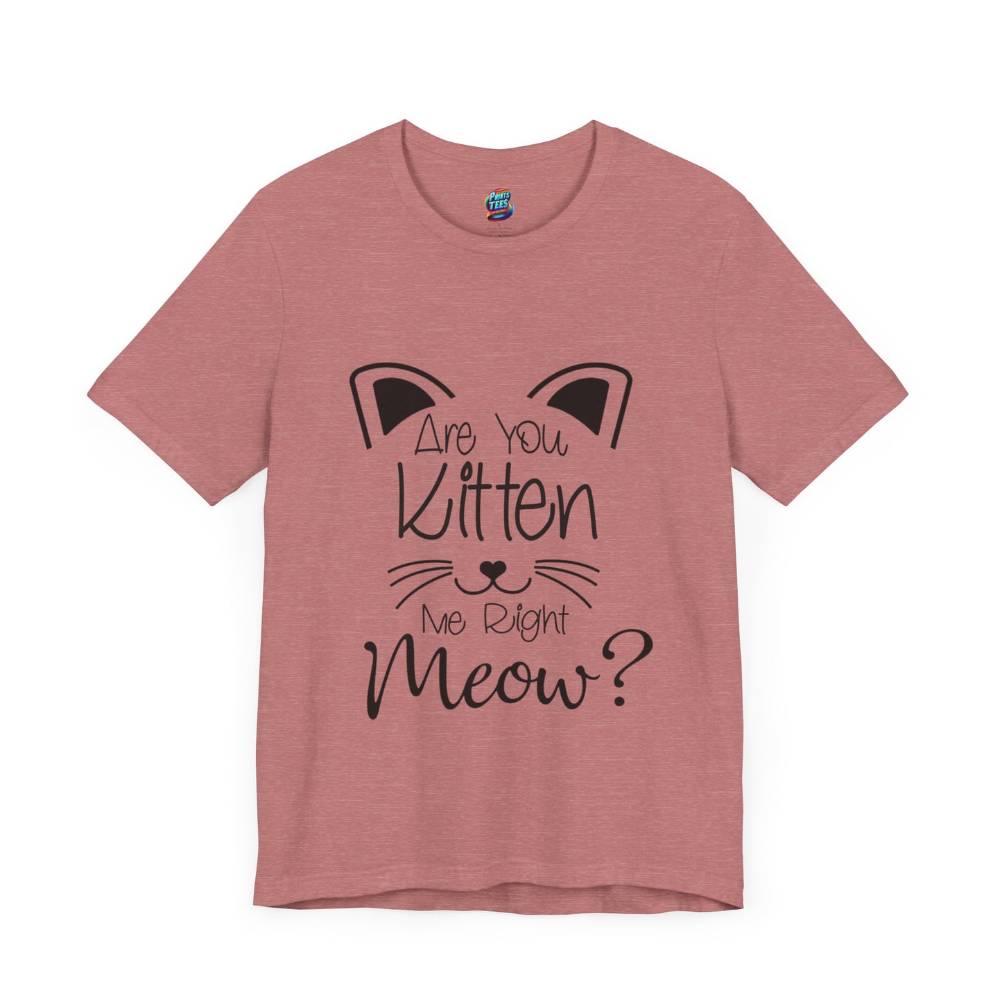 Are You Kitten Me Black-Jersey Knit T-Shirt