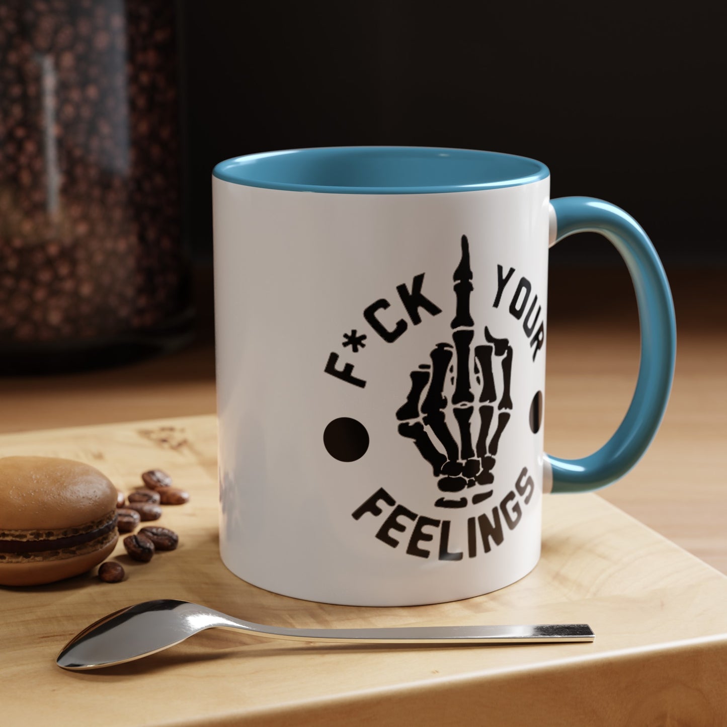 Fu(k Your Feelings-Middle Finger-Accent Coffee Mug (11, 15oz)