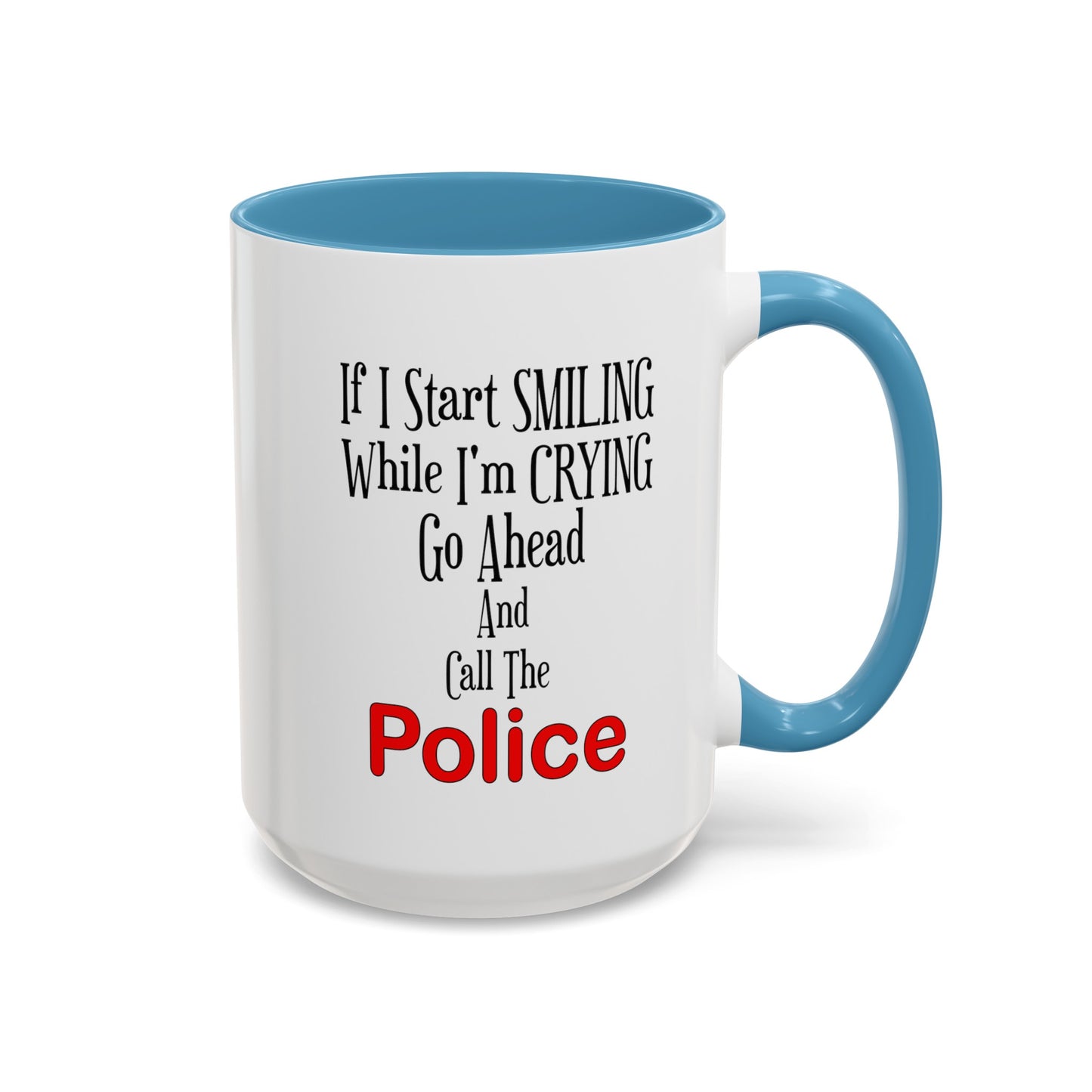 Smiling-Crying-Accent Coffee Mug (11, 15oz)