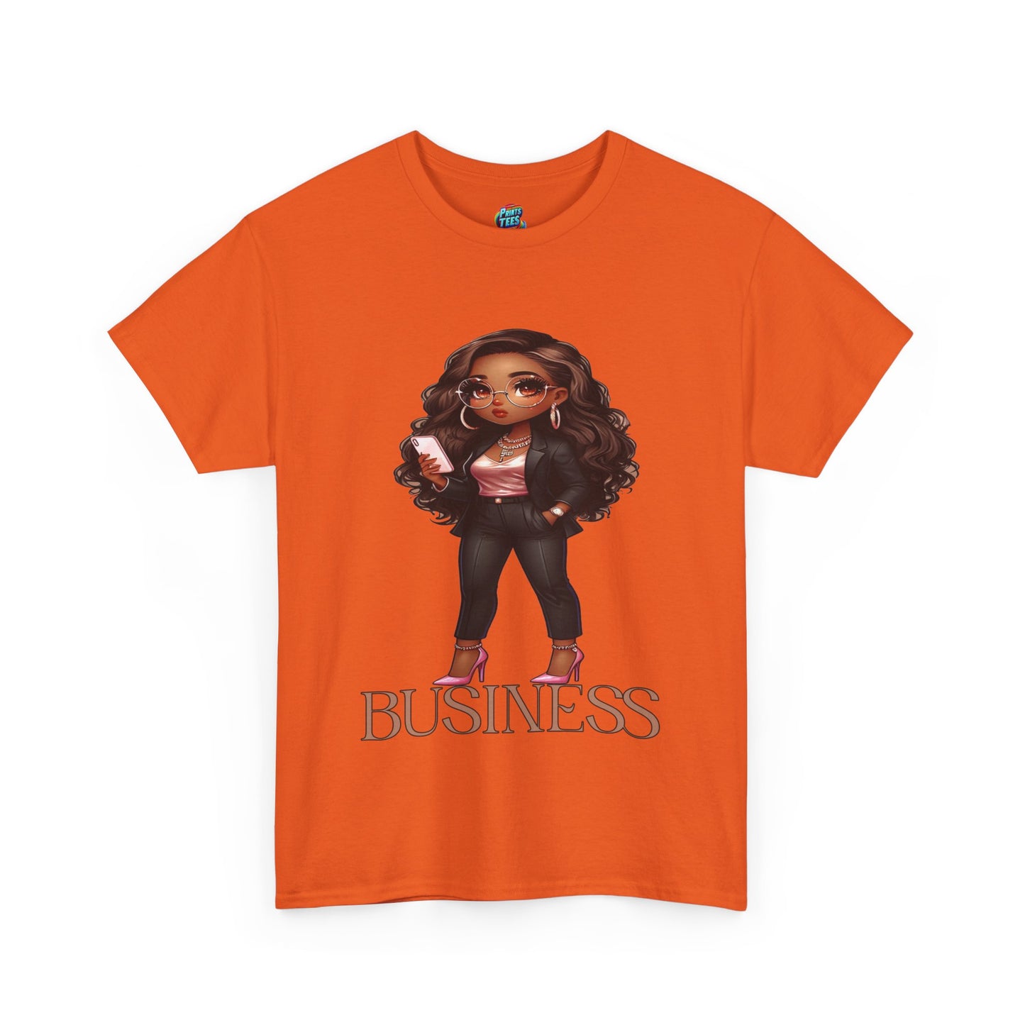 Standing on Business-Brown Woman-Heavy Cotton Classic Tee