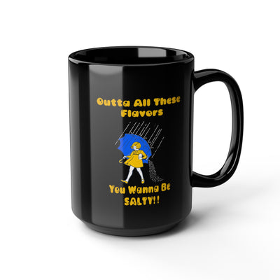 Salty-White Girl-Black Mug (11oz, 15oz)