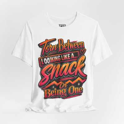 A Snack-Funny Graphic Jersey Knit T-Shirt