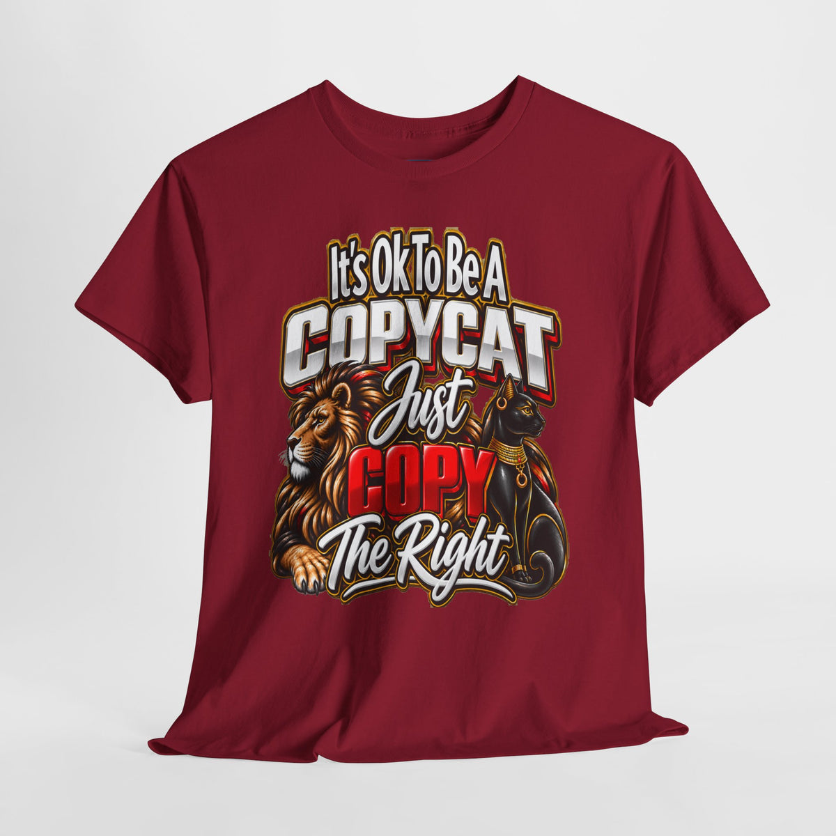Copycat Cat Graphic T-Shirt – “It’s OK to Be a Copycat, Just Copy the Right”