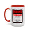 Interact at Own Risk-Accent Coffee Mug (11, 15oz)