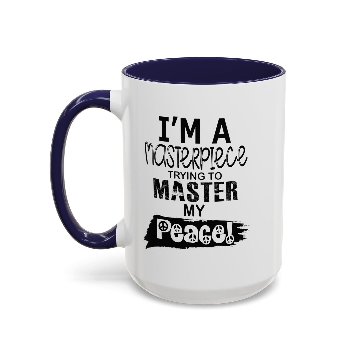 Master Peace-Black-Accent Coffee Mug (11, 15oz)