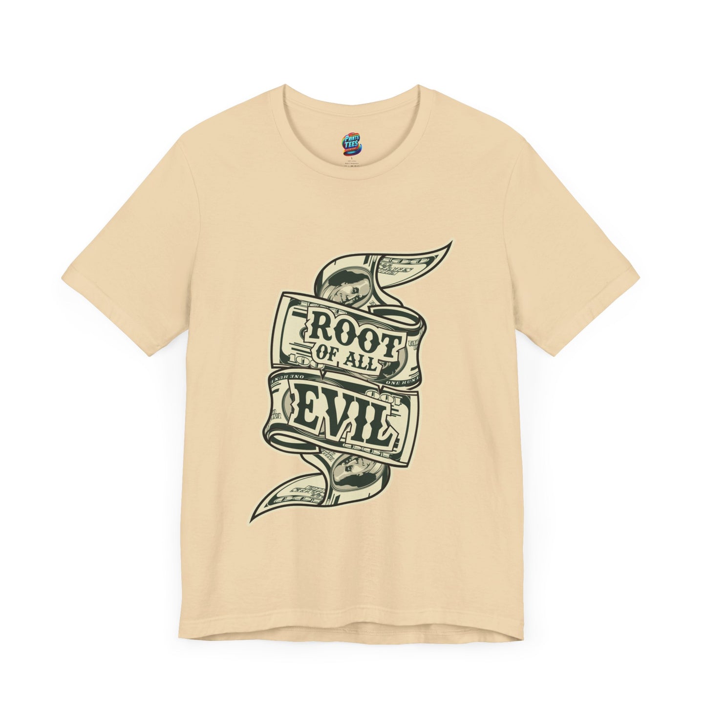 Root of Evil-Money-Jersey Knit T-Shirt