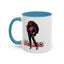 Standing on Business-Black Woman-Accent Coffee Mug (11, 15oz)