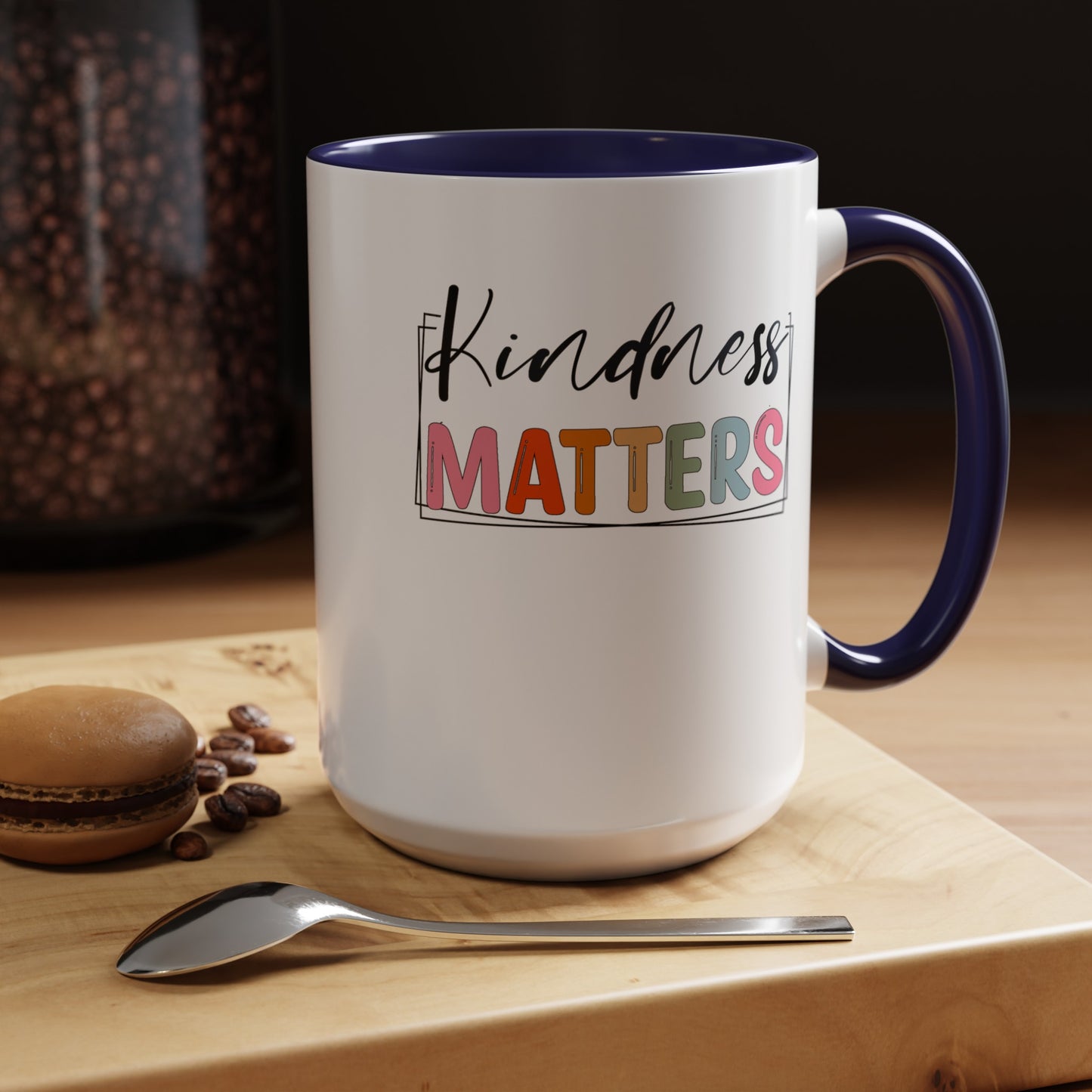 Kindness Matters-Accent Coffee Mug (11, 15oz)