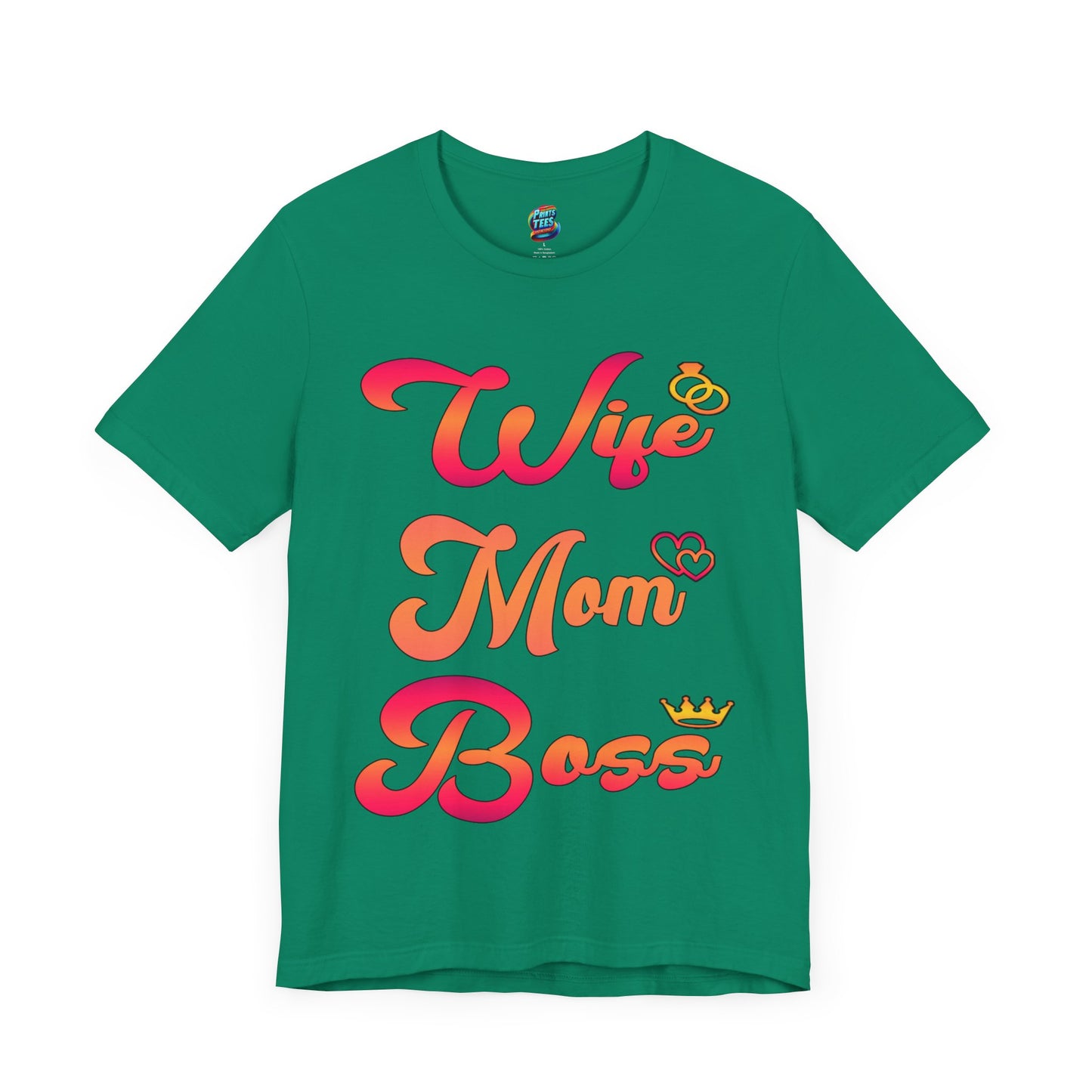 Wife-Mom-Boss-Jersey Knit T-Shirt