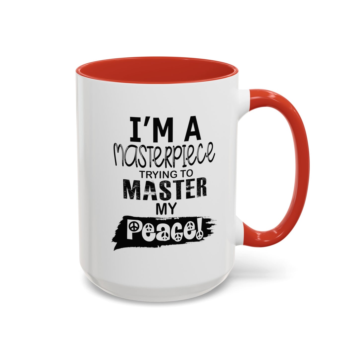 Master Peace-Black-Accent Coffee Mug (11, 15oz)