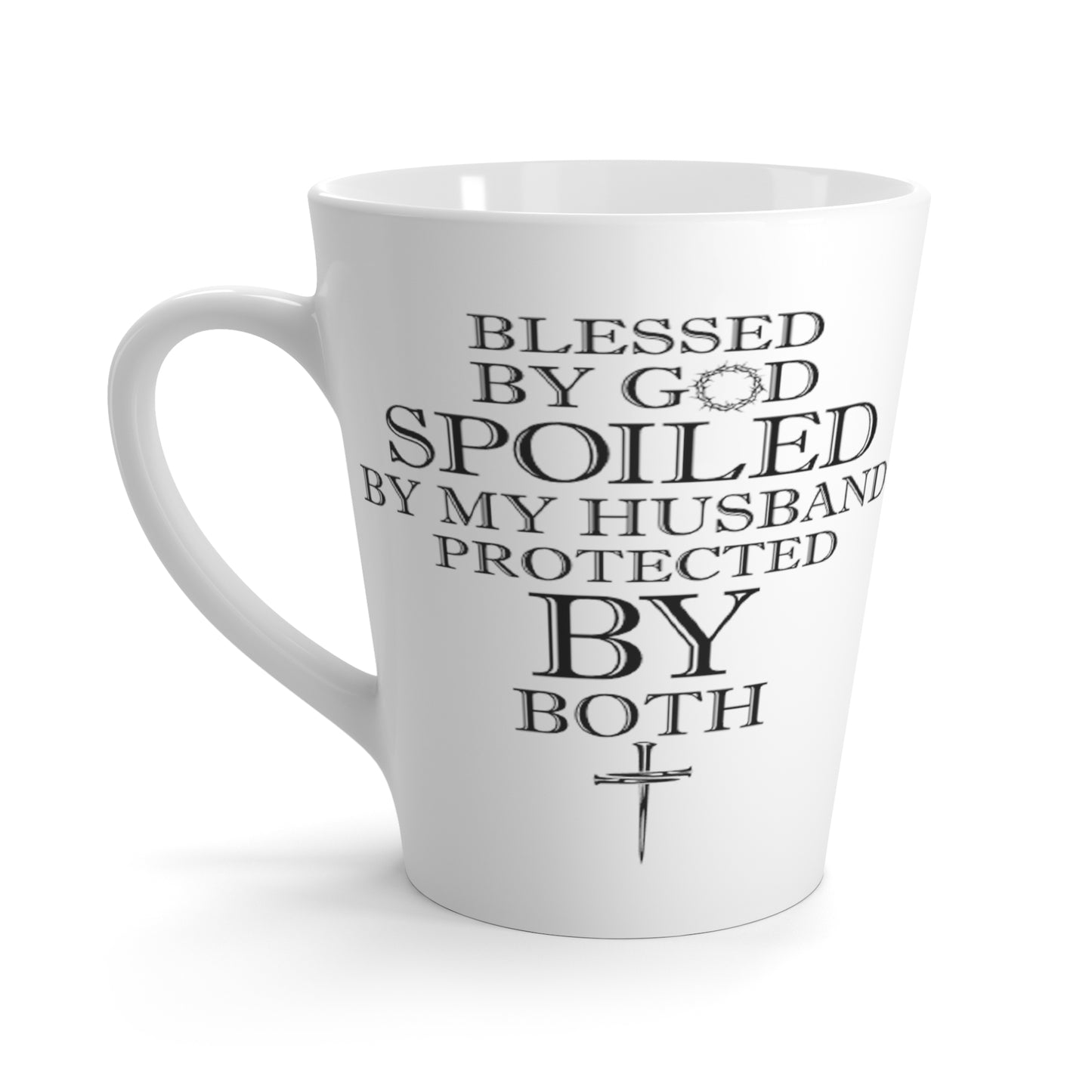 Blessed by God-Latte Mug, 12oz