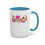 Blessed Flowers-Accent Coffee Mug (11, 15oz)