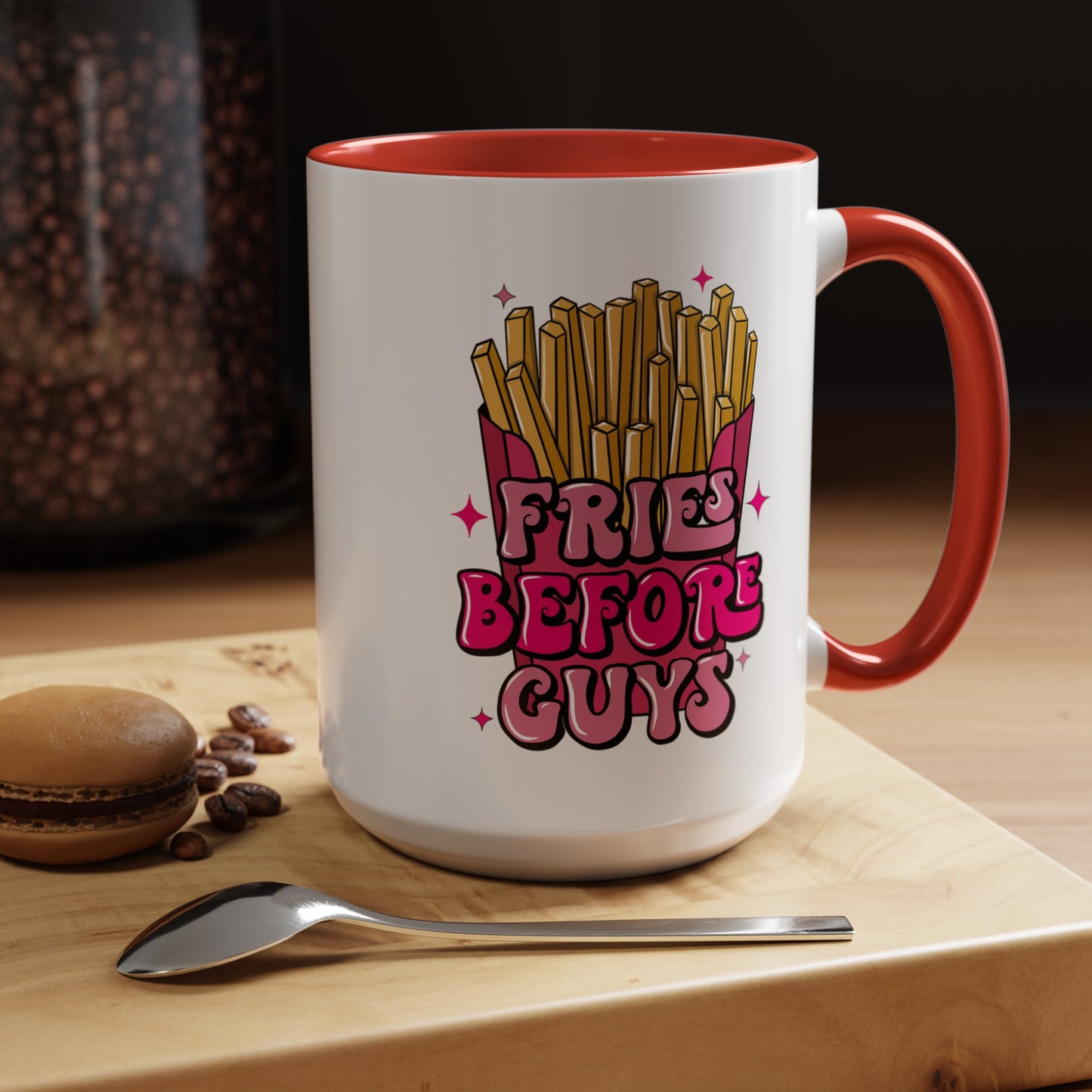 Fries Before Guys-Accent Coffee Mug (11, 15oz)