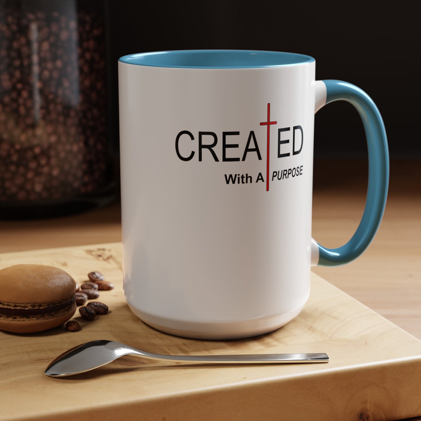 Created With Purpose-Accent Coffee Mug (11, 15oz)