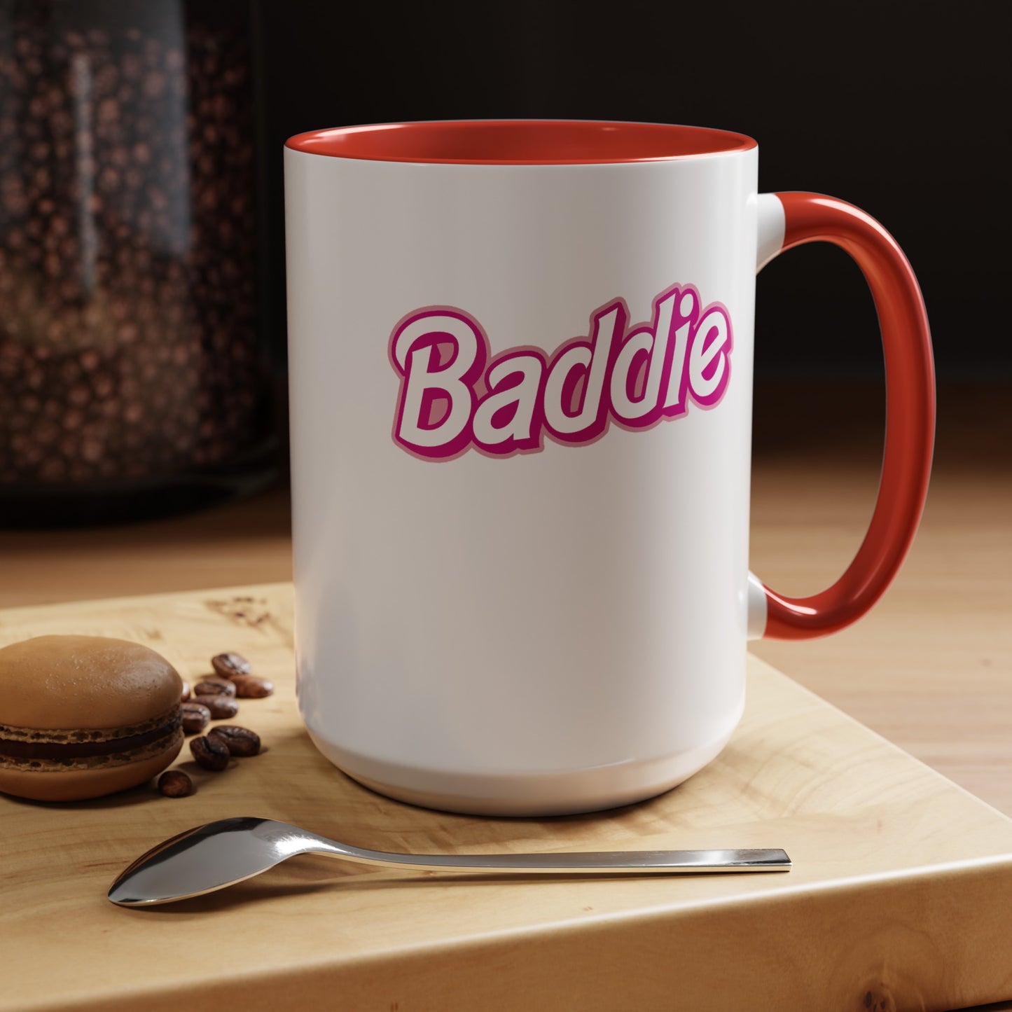 Pink Baddie-Accent Coffee Mug (11, 15oz)