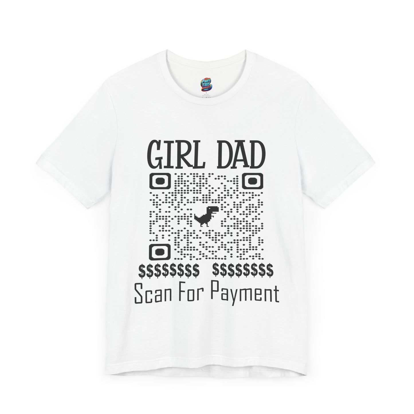 Scan for Payment-Jersey Knit T-Shirt