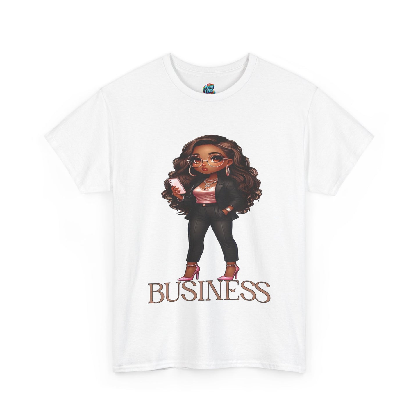 Standing on Business-Brown Woman-Heavy Cotton Classic Tee