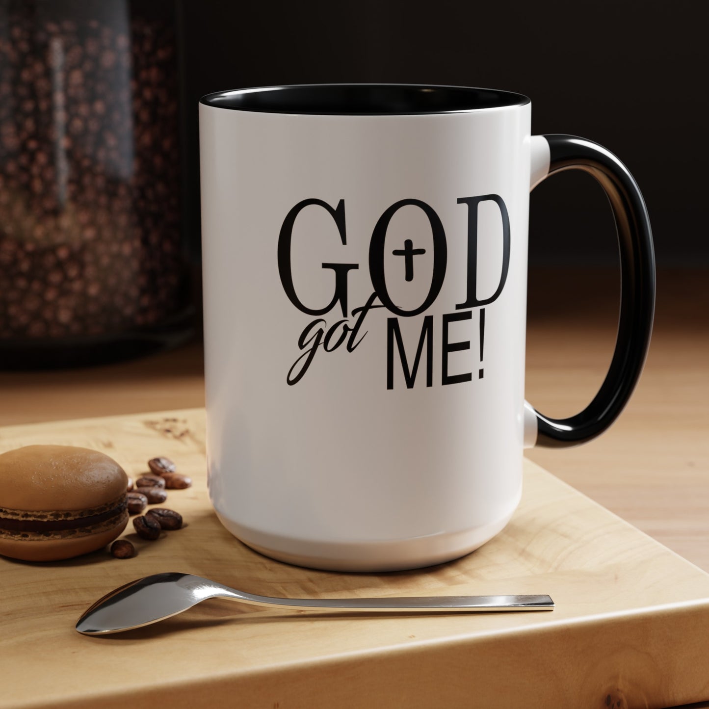 God Got Me-Accent Coffee Mug (11, 15oz)