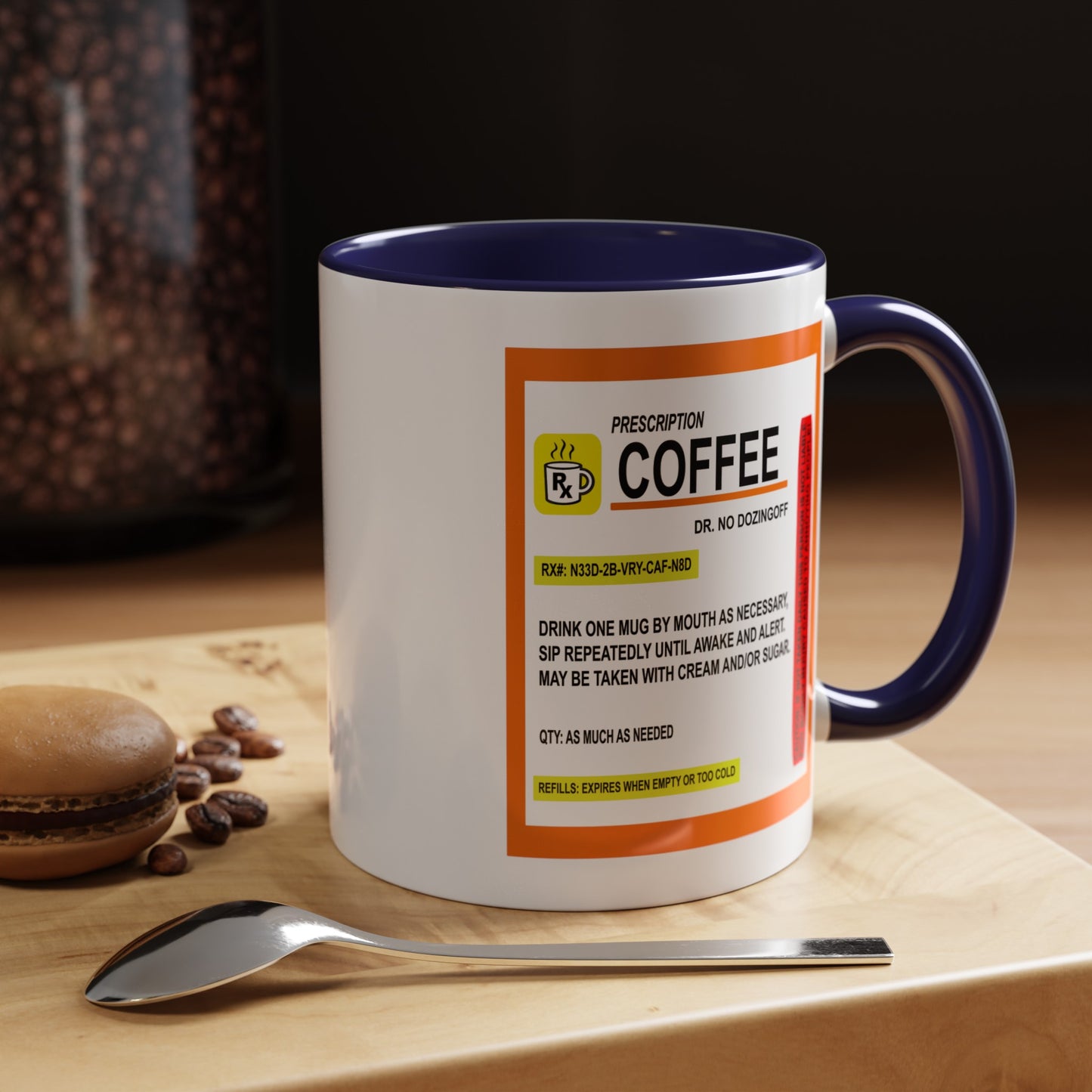 Coffee Prescription-Accent Coffee Mug (11, 15oz)
