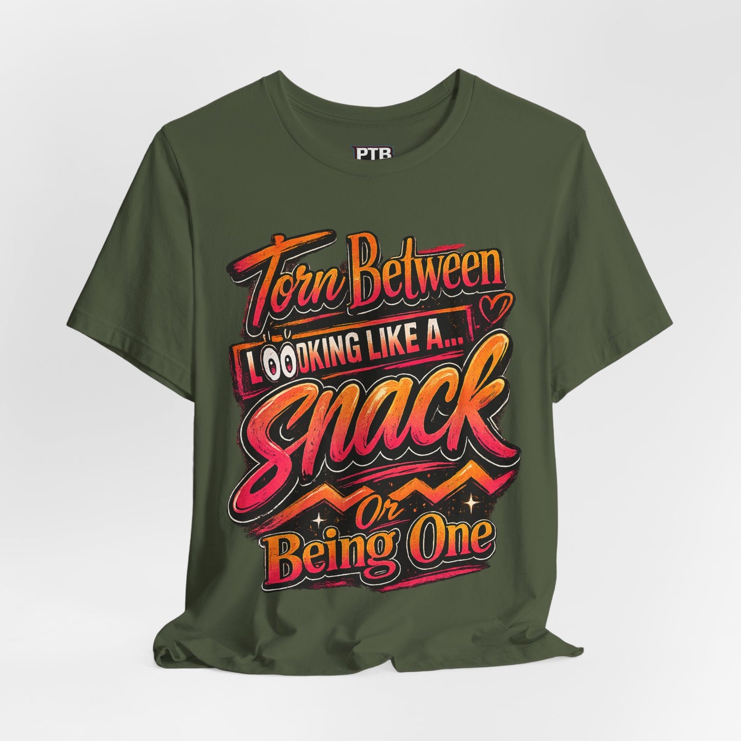 A Snack-Funny Graphic Jersey Knit T-Shirt