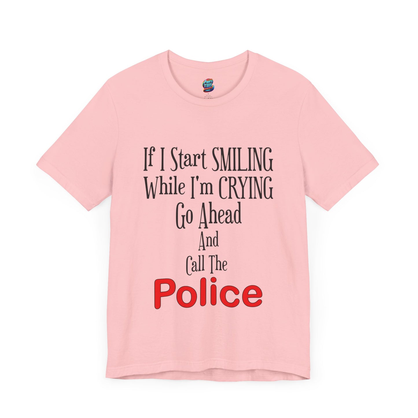 Smiling-Crying-Jersey Knit T-Shirt