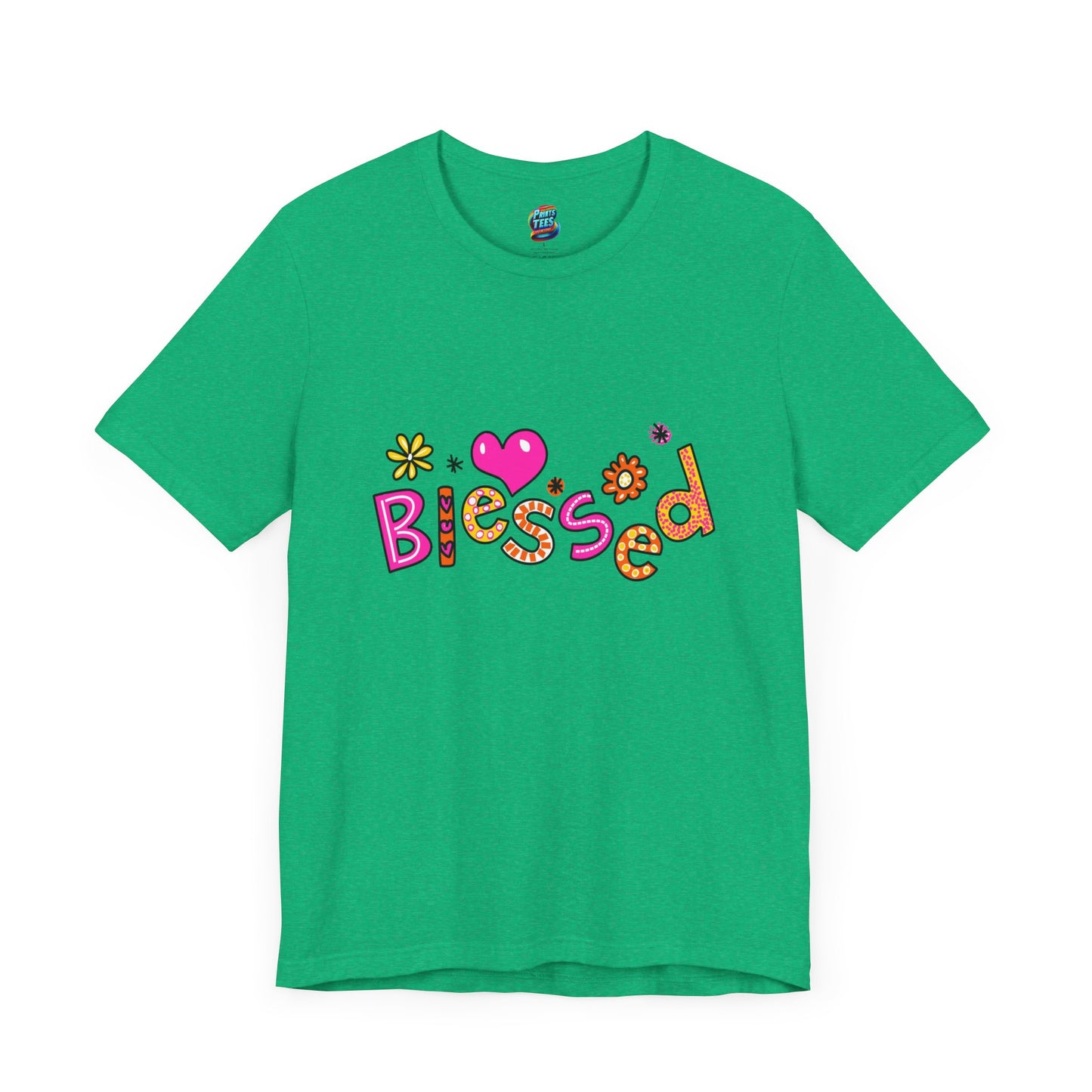 Blessed Flowers-Jersey Knit T-Shirt