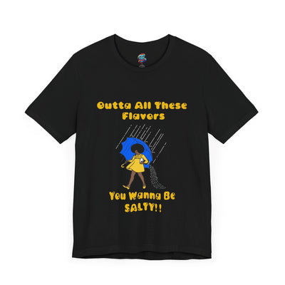 Salty-Black Girl-Jersey Knit T-Shirt