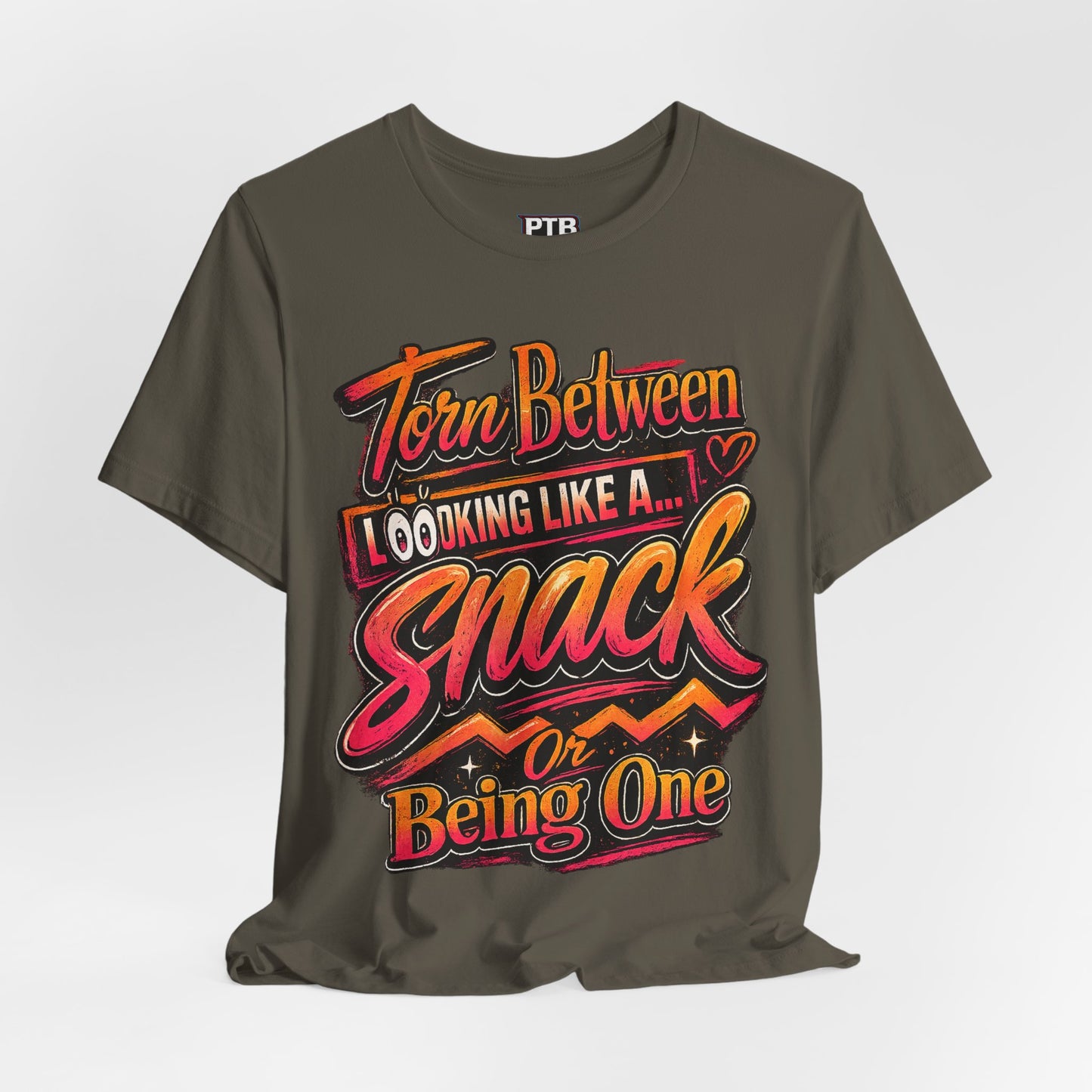 A Snack-Funny Graphic Jersey Knit T-Shirt