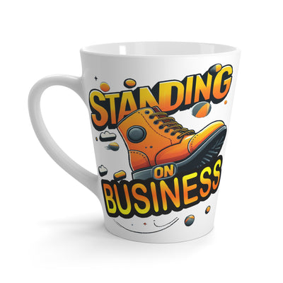 Standing on Business-Tim Boot-Latte Mug, 12oz