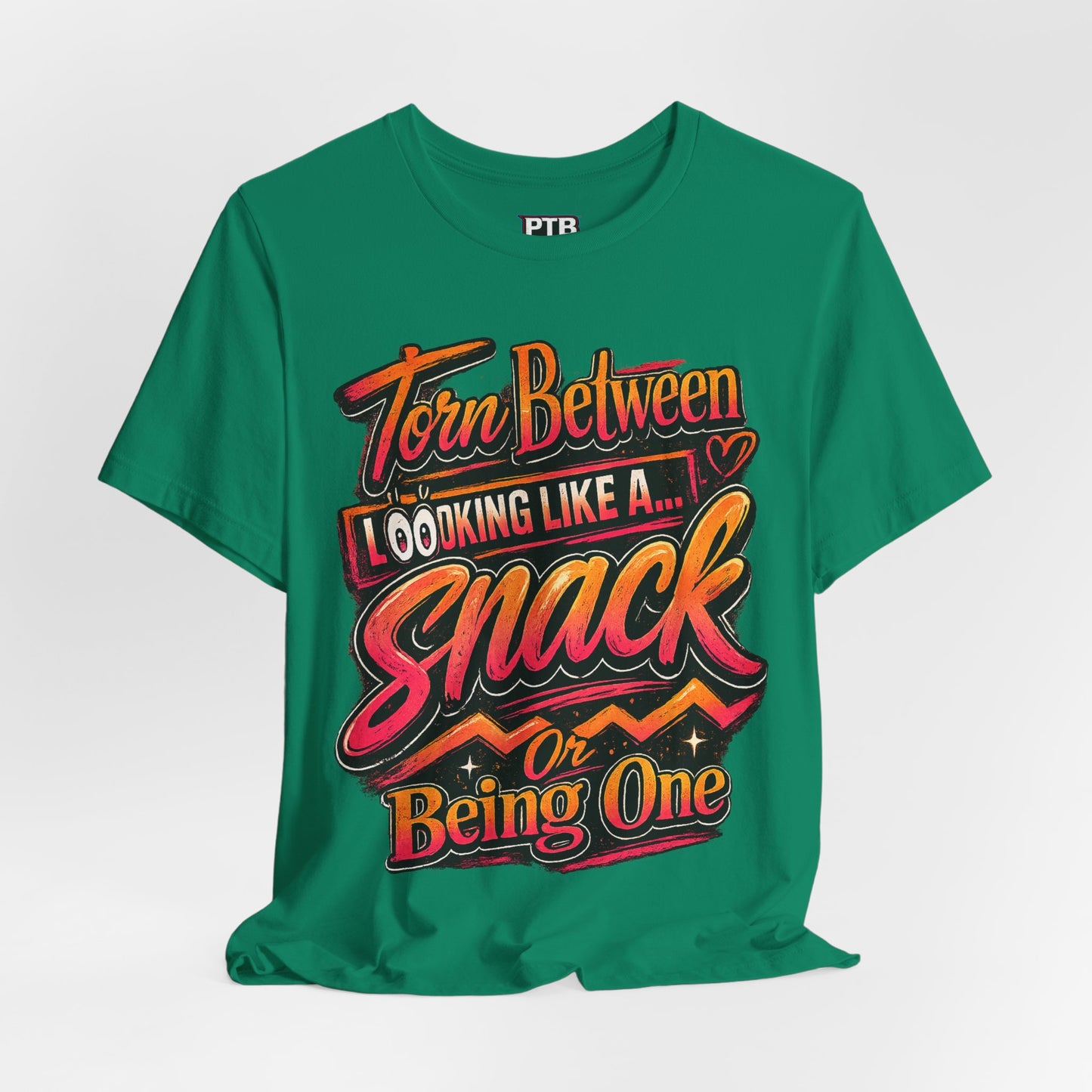 A Snack-Funny Graphic Jersey Knit T-Shirt