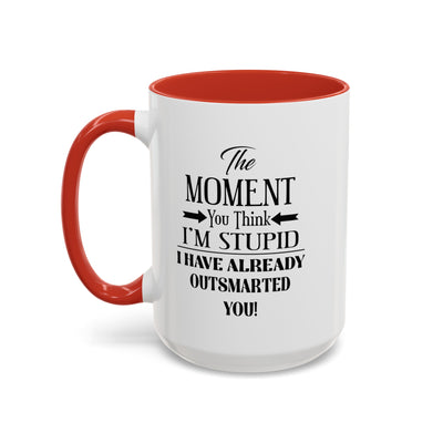 Outsmarted-Accent Coffee Mug (11, 15oz)