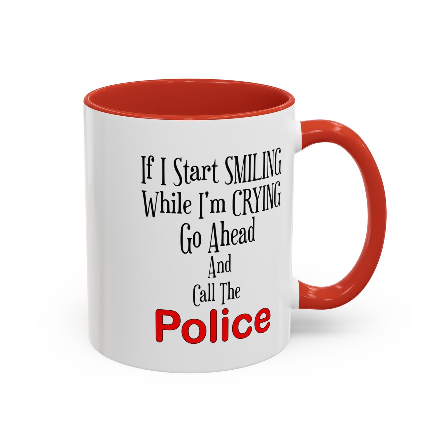 Smiling-Crying-Accent Coffee Mug (11, 15oz)