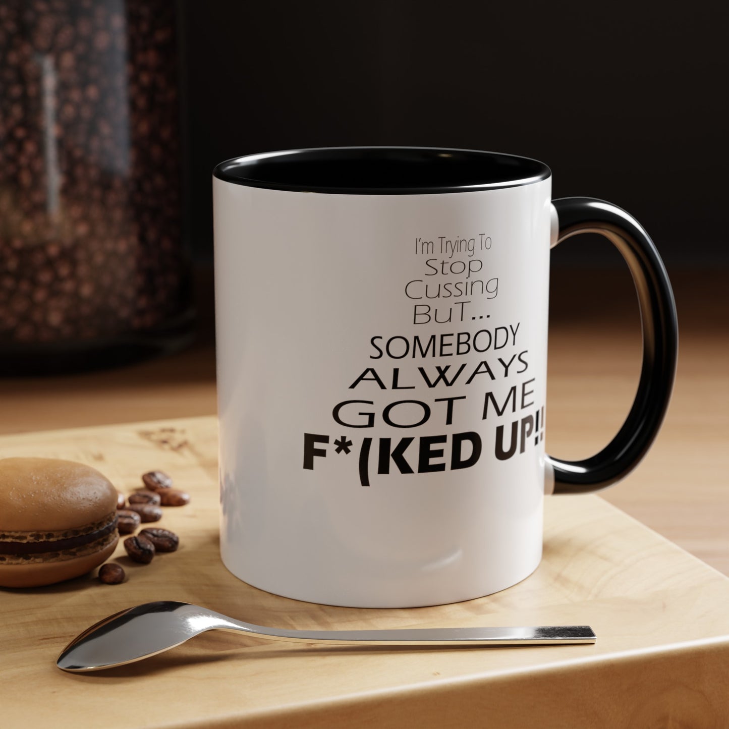 Stop Cussing-Accent Coffee Mug (11, 15oz)