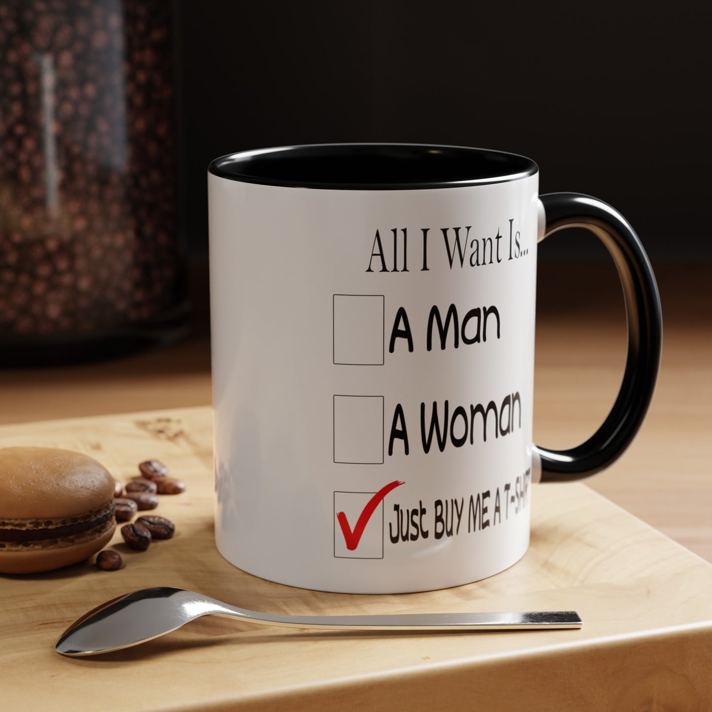 Buy Me A T-Shirt-Accent Coffee Mug (11, 15oz)