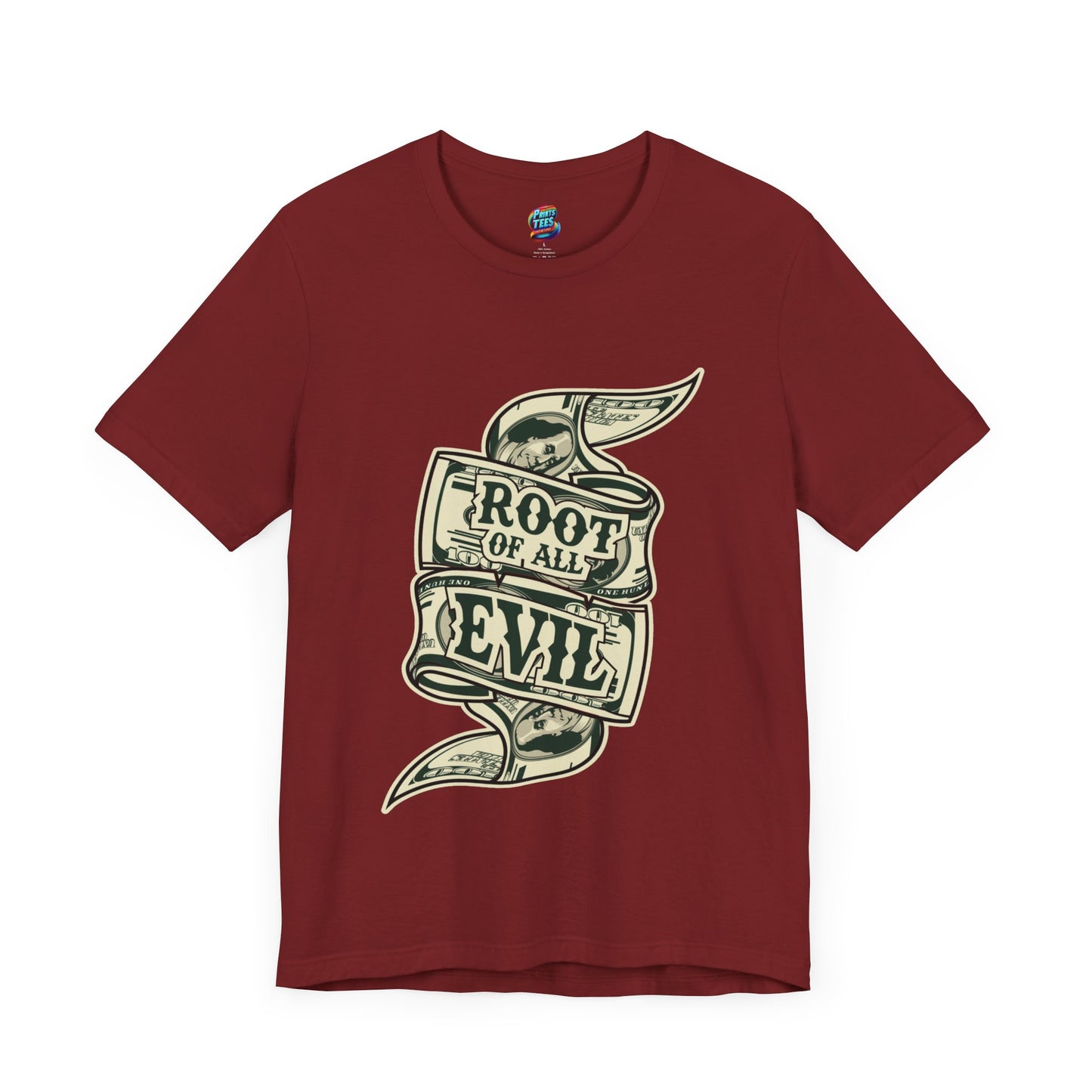 Root of Evil-Money-Jersey Knit T-Shirt