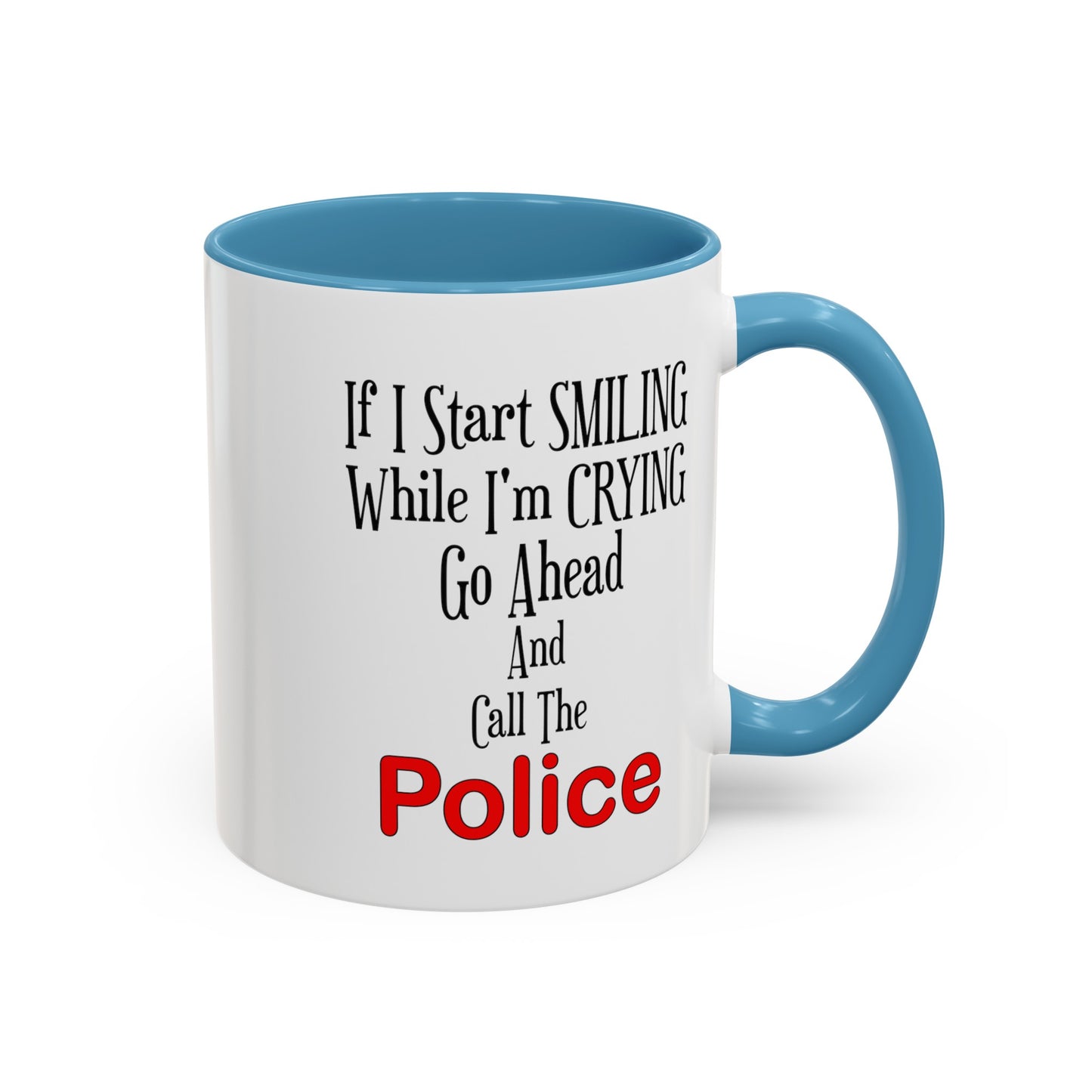 Smiling-Crying-Accent Coffee Mug (11, 15oz)