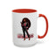 Standing on Business-Black Woman-Accent Coffee Mug (11, 15oz)