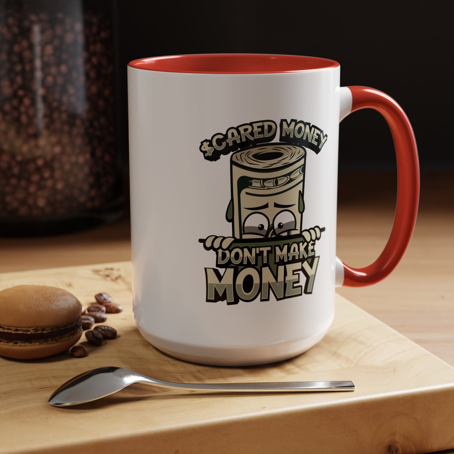 Scared Money-Accent Coffee Mug (11, 15oz)