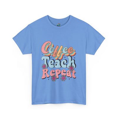 Coffee-Teach-Repeat-Heavy Cotton Classic Tee