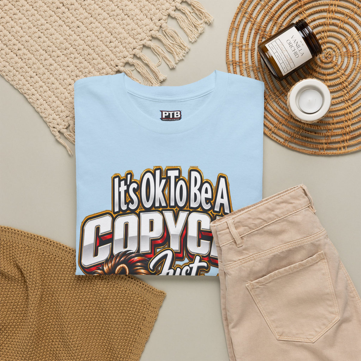 Copycat Cat Graphic T-Shirt – “It’s OK to Be a Copycat, Just Copy the Right”