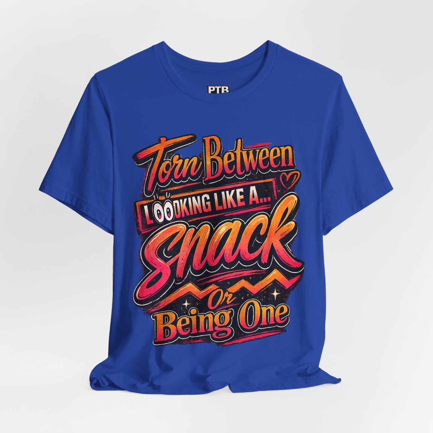 A Snack-Funny Graphic Jersey Knit T-Shirt