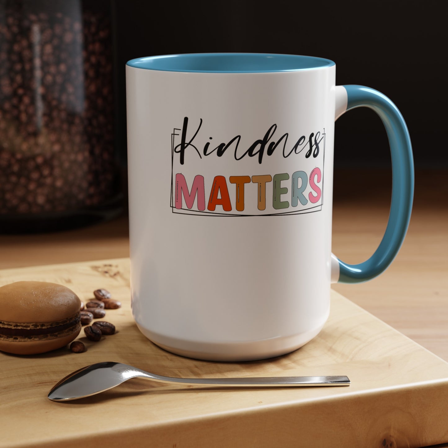 Kindness Matters-Accent Coffee Mug (11, 15oz)