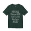 Speak-Seek-Jersey Knit T-Shirt