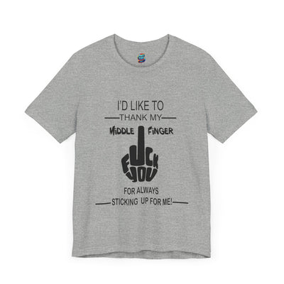 Fu(k You-Middle Finger-Jersey Knit T-Shirt