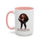 Standing on Business-Brown Woman-Accent Coffee Mug (11, 15oz)